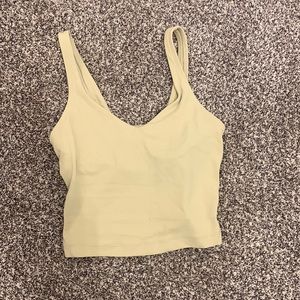 Cropped align tank dew green